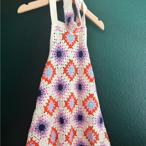 Colorful Zara Crochet Halter romper